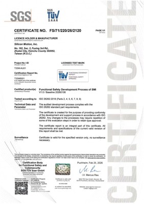慧榮科技獲ISO 26262認證 筑牢車載存儲安全基石